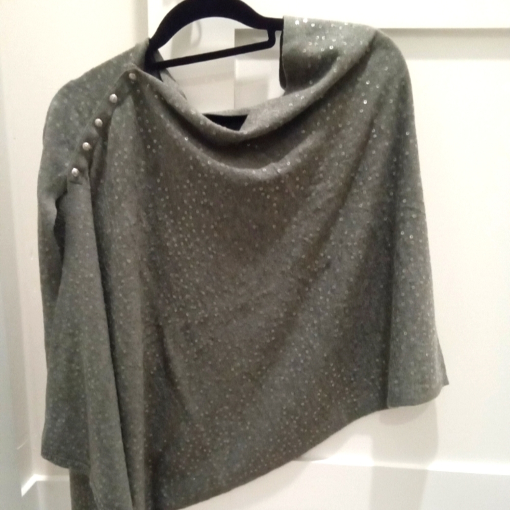 White House Black Market sequin poncho